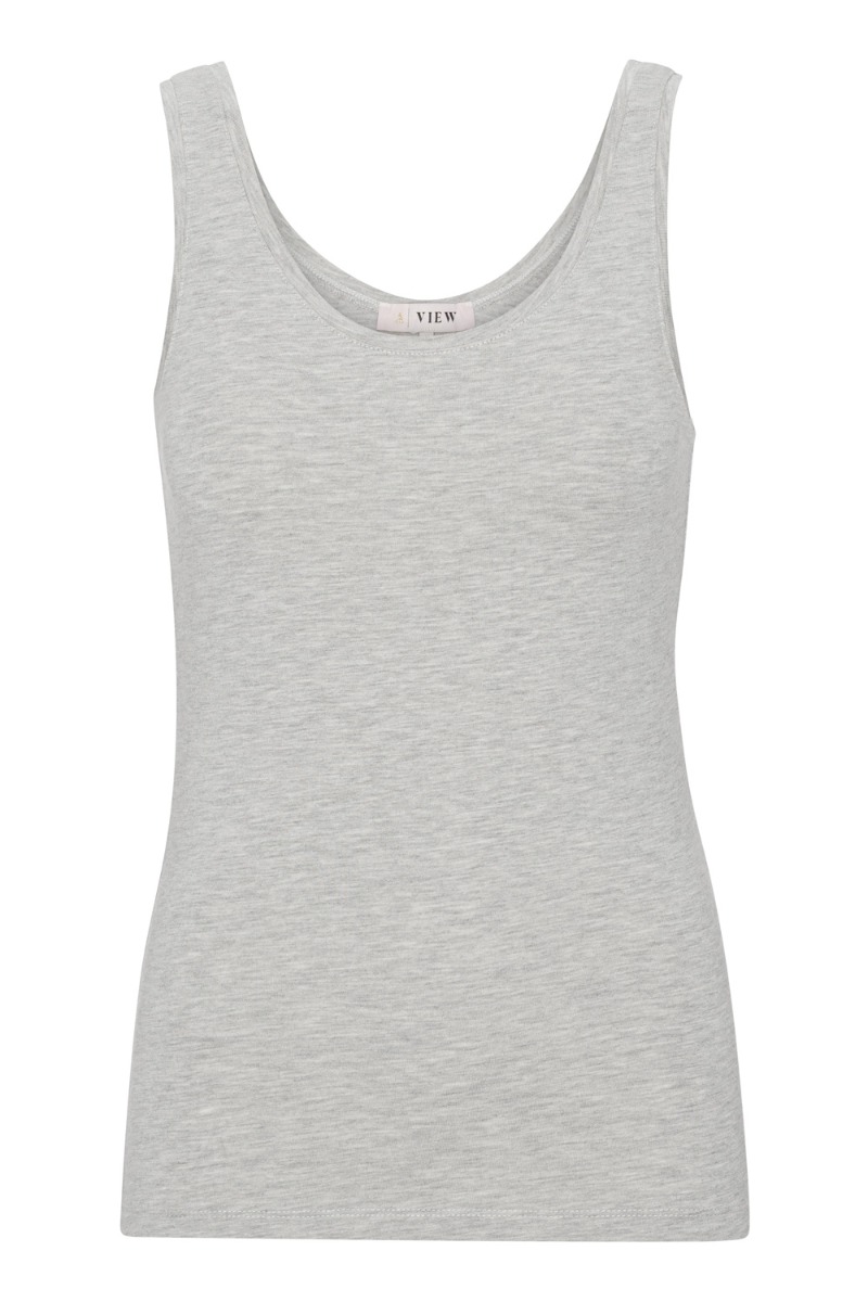 -view Top Stabil Tank Top Light Grey Melange