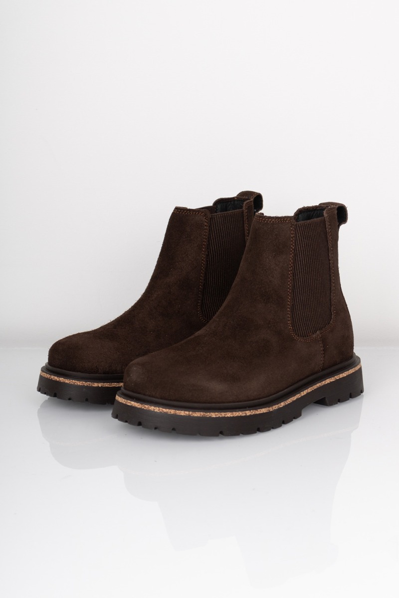 Birkenstock Sko Highwood Slip On Women Suede Leather Mocha