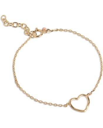 Enamel Armbånd Bracelet Organic Heart Guld