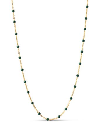 Enamel Halskæde Lola Necklace Petrol Green