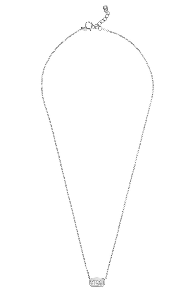 Enamel Halskæde Mom Necklace Silver
