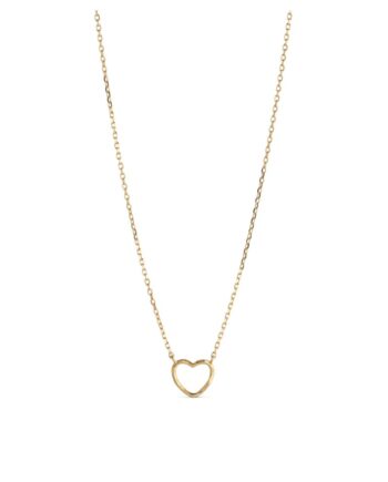 Enamel Halskæde Necklace Organic Heart Gold