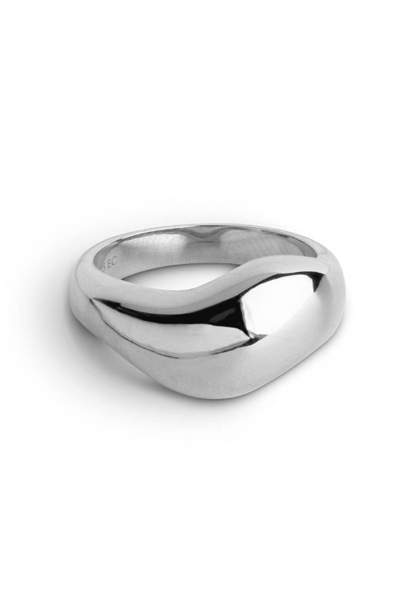 Enamel Ring Ring Agnete Large Sølv