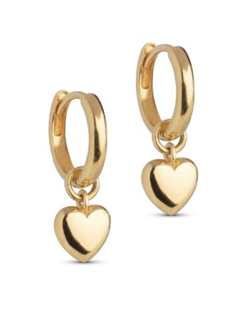 Enamel øreringe Amore Hoops Guld
