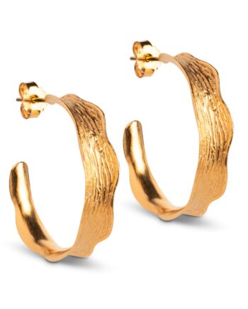 Enamel øreringe Ane Large Hoops Guld