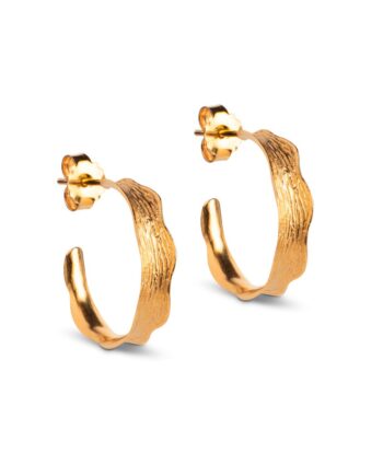 Enamel øreringe Ane Small Hoops Guld