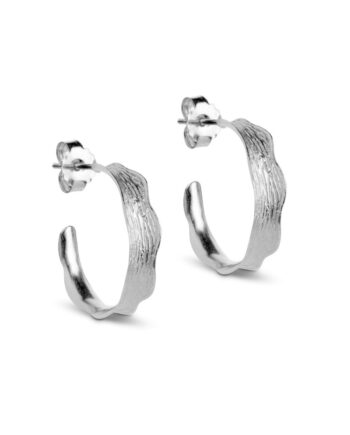 Enamel øreringe Ane Small Hoops Sølv