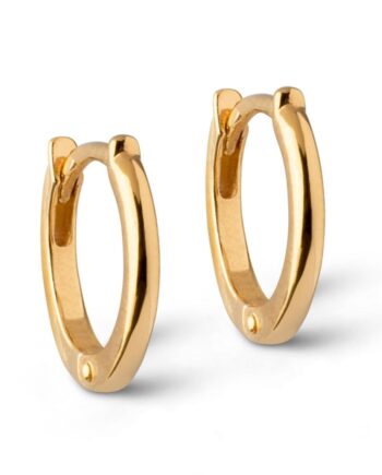 Enamel øreringe Classic Hoops   Mm Gold