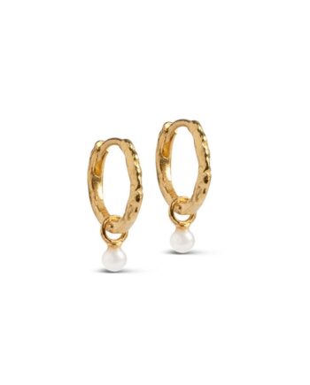 Enamel øreringe Copenhagen Hoops Belle Pearl Pearl