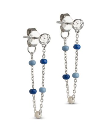 Enamel øreringe Earring Lola 30x5 Marine