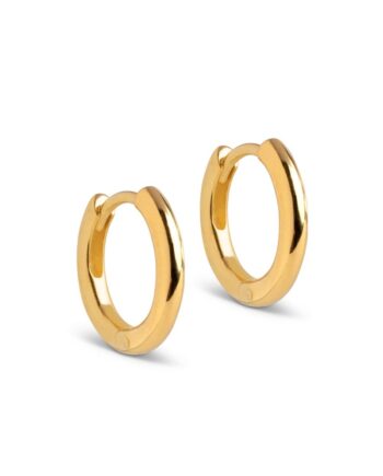 Enamel øreringe Hoops Chunky Classic 10 Mm Gold