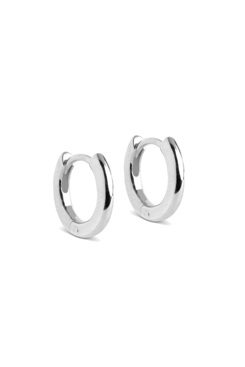 Enamel øreringe Hoops Chunky Classic Mm Silver
