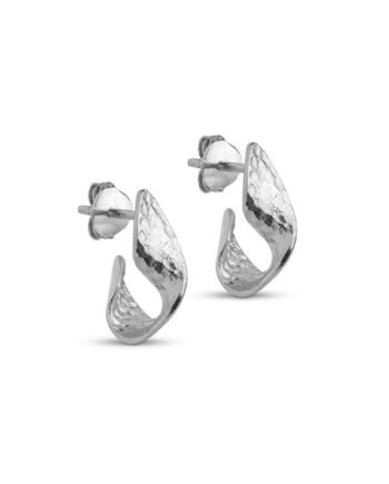 Enamel øreringe Hoops  Daia Silver