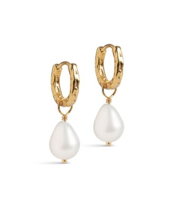 Enamel øreringe Hoops Significant Pearl Pearls
