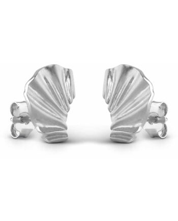 Enamel øreringe Mini Wave Silver