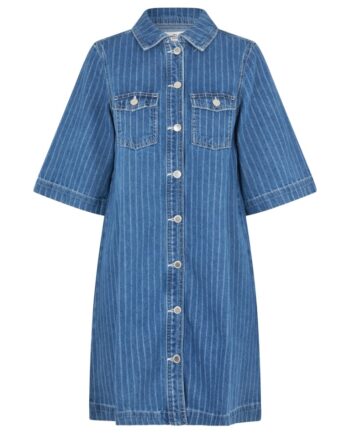 Global Funk Kjole Mira-  Midt Blue Stripe