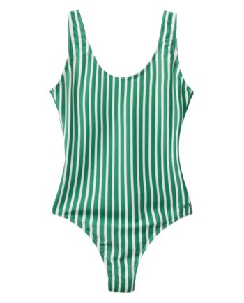 H2o Badedragt Stripe Swim Suit Posy Green