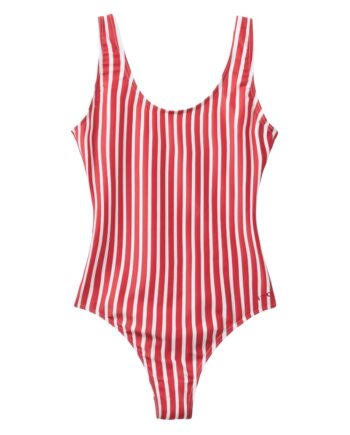 H2o Badedragt Stripe Swim Suit Red