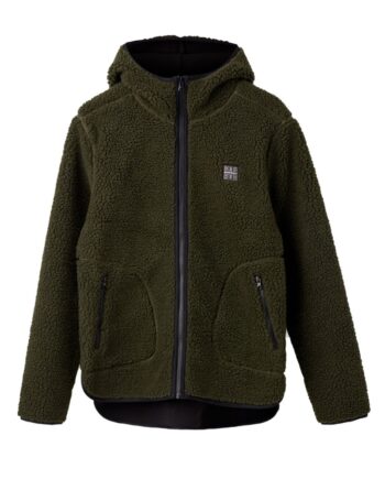 H2o Jakke Langli Hooded Pile Jacket Army
