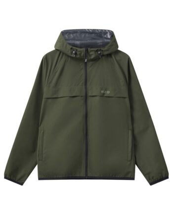 H2o Regnjakke Basic Rømø Lw Rain Jacket Packable Army