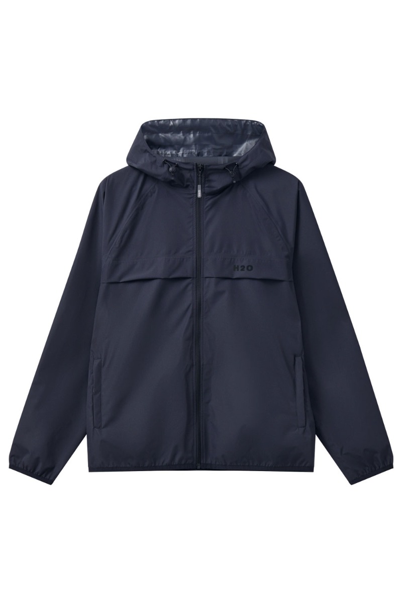 H2o Regnjakke Basic Rømø Lw Rain Jacket Packable Navy