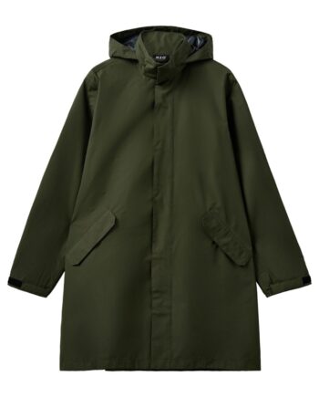 H2o Regnjakke Basic Rømø Lw Rain Long Jacket Army