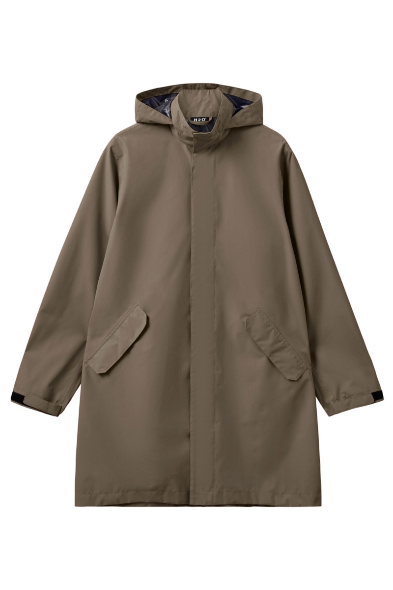 H2o Regnjakke Basic Rømø Lw Rain Long Jacket - Dusty Oak