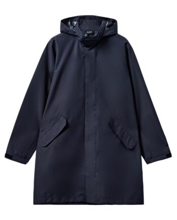 H2o- Regnjakke Basic Rømø Lw Rain Long Jacket Navy