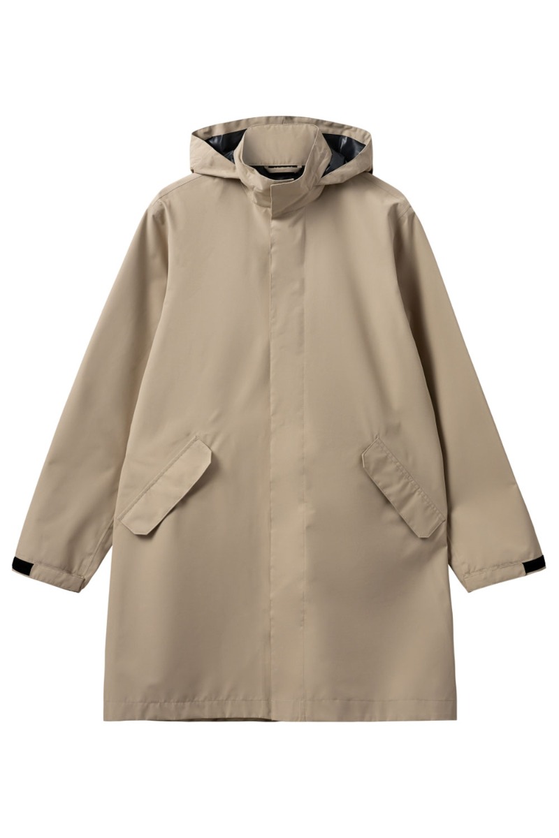 H2o Regnjakke Basic Rømø Lw Rain Long Jacket Warm Grey