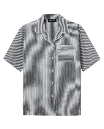 H2o Skjorte Rønne Essential Pajamas Shirt Black White Stripe