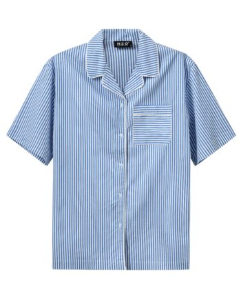 H2o Skjorte Rønne Essential Pajamas Shirt Blue White Stripe