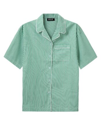 H2o Skjorte Rønne Essential Pajamas Shirt Green White