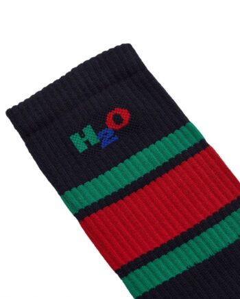 H2o Strømper Crew Sock Navy Green Red