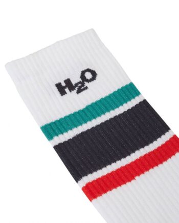 H2o Strømper Crew Sock White Green Red Navy