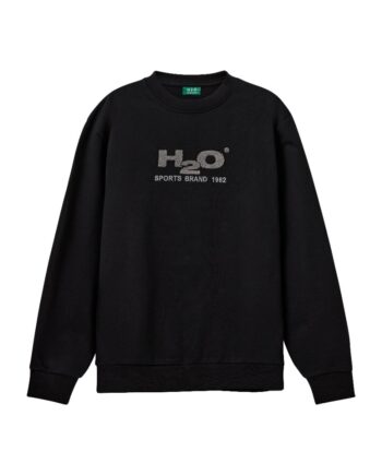 H2o Sweat Logo Sweat   Neck Black Grey