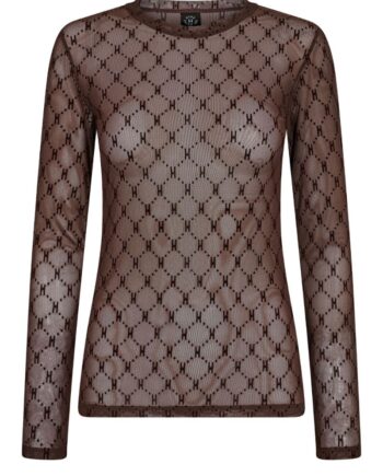 Hype The Detail Bluse Mesh Blouse Brun