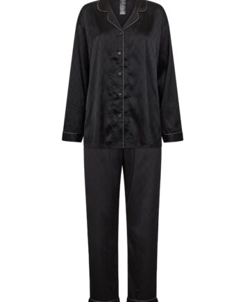 Hype The Detail Nattøj Satin Pyjamas Sort