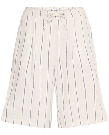 Ichi Shorts Ih Linno Sho2 Natural Ecru Stripe