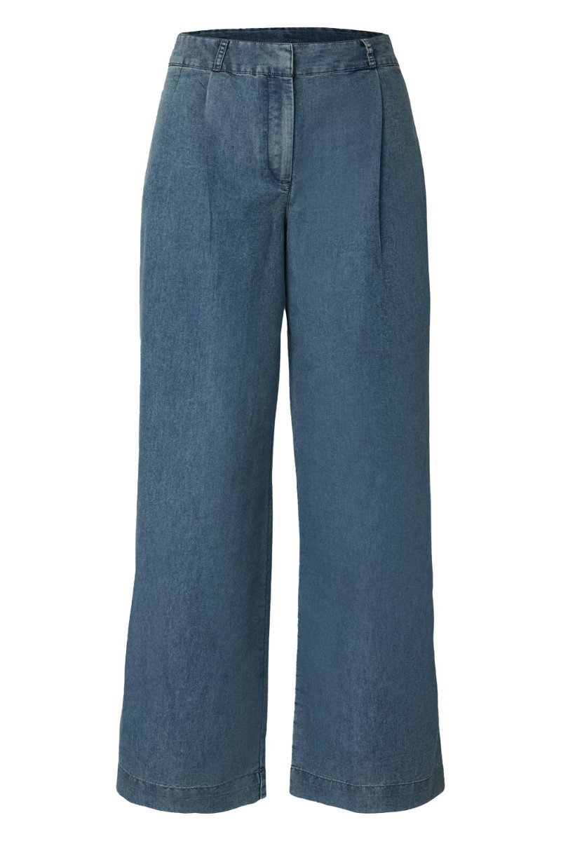 Jdy Bukser Jdy Trixie Mw Wide Chambray Pant Medium Blue Denim