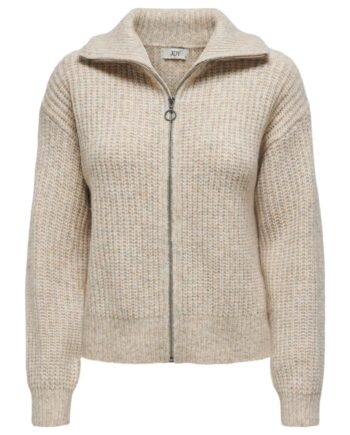 Jdy Cardigan Jdy Silja     Zip Cardigan Oatmeal Melange