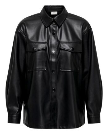 Jdy Skjorte Jdy Alaia     Faux Leather Shirt Black