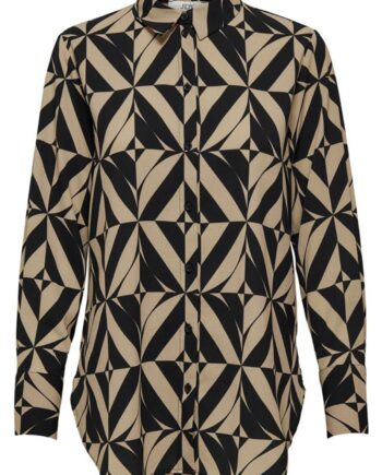 Jdy Skjorte Jdy Piper     Long Shirt Dia Black