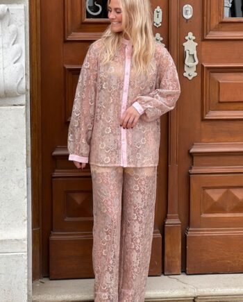 Loved By Lykke Bukser Viola Lace Pants Rose Flower