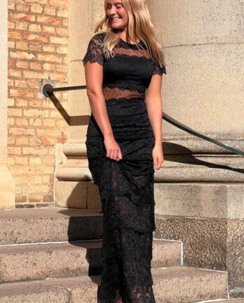 Loved By Lykke Kjole Isabella Ss Dress Long Lace Black