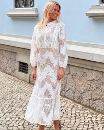 Loved By Lykke Kjole Yrsa Ls Dress White