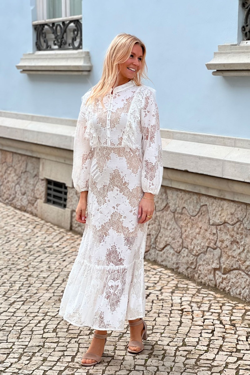 Loved By Lykke Kjole Yrsa Ls Dress White