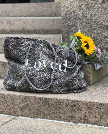 Loved By Lykke   Pieces Taske Pc Lykke Large Totebag Black Leopard