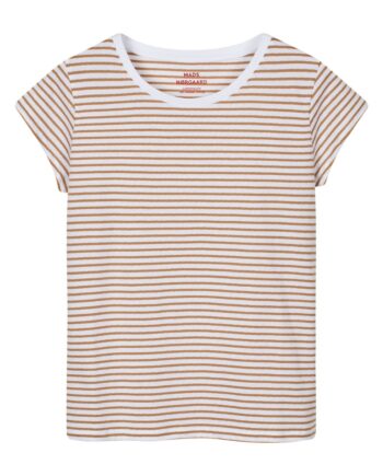 Mads Nørgaard  -shirt Organic Jersey Stripe Teasy Tee Fav Brilliant White Tiger   Eye
