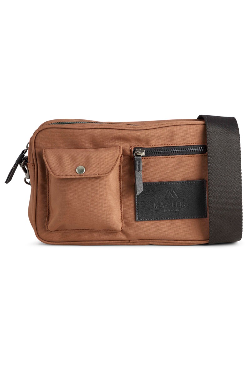 Markberg Taske Darla Cross Bag Recycled Light Caramel Black