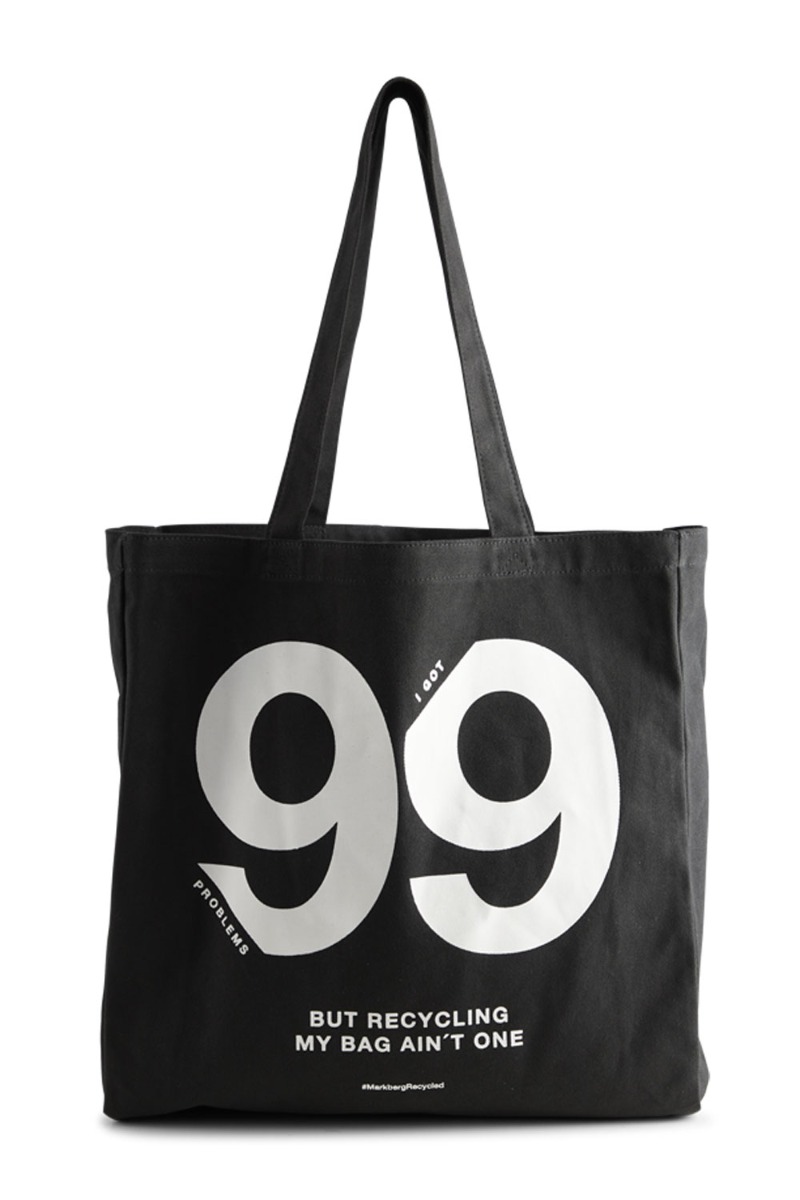 Markberg Taske Isidora 99 Problems Shopper Black White Print